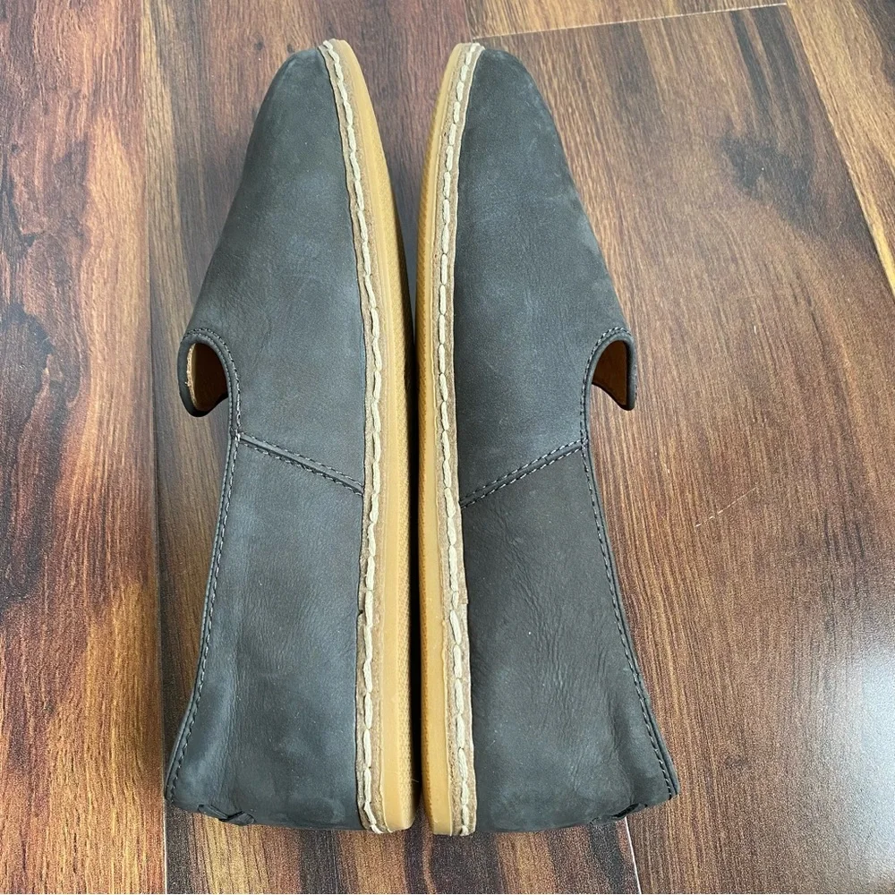 Charix Graphite Nubuck Slip Ons For Men Size EU41/US 8 Made in Turkey